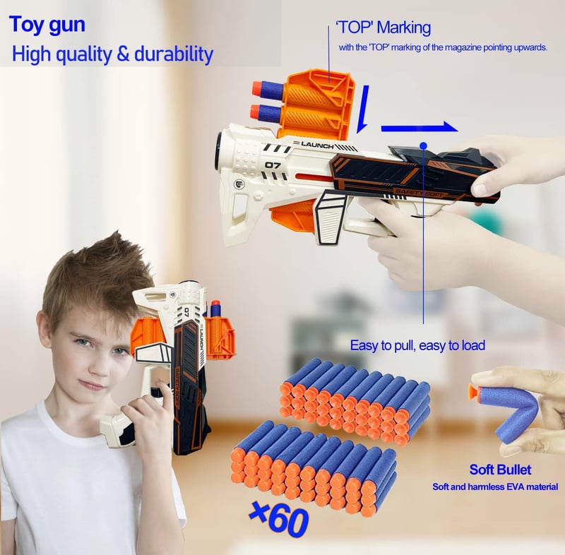 Elektronisches Ziel für Nerf Pistolen - Automatisches Zurücksetzen für Kinder ab 6 Έτη