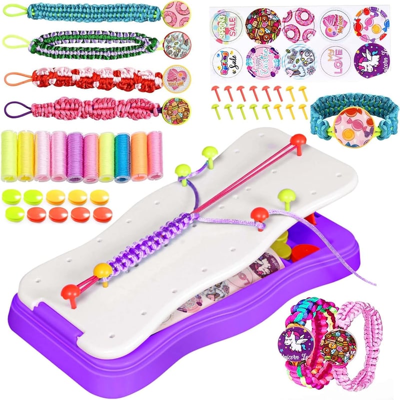 Freundschaftsarmband-Bastelset für Mädchen – DIY Geburtstagsgeschenk (violett)