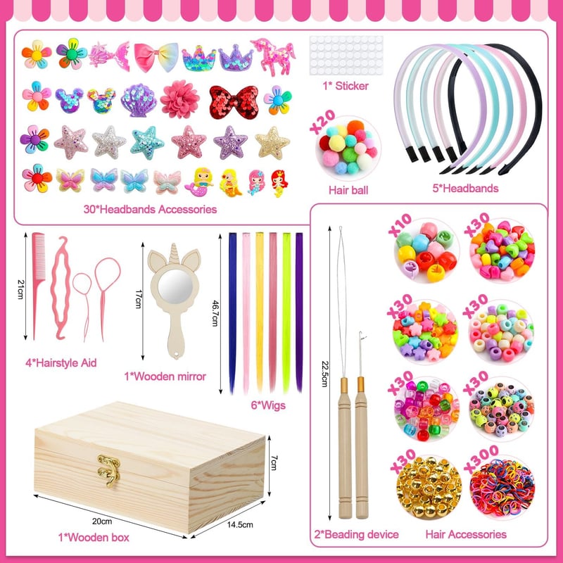 DIY Haarschmuck Bastelset für Mädchen ab 5 Jahren