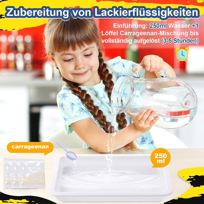 Wassermarmorierungsfarbe für Kinder – Kreatives Bastelset ab 6 Jahren