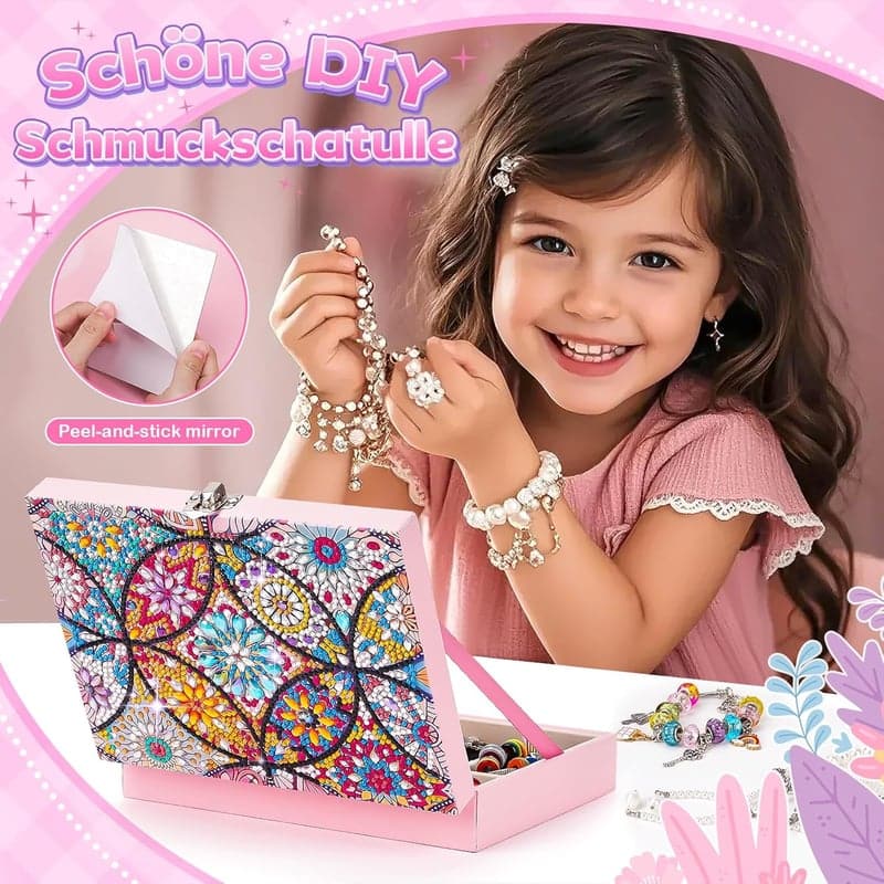 Bastelset für Mädchen 5-10 Jahre: Diamond Painting Schmuckkästchen