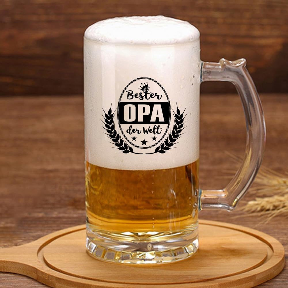 Bierkrug für den besten Opa - 0,5 Liter in Geschenkbox