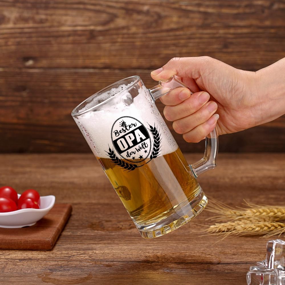 Bierkrug für den besten Opa - 0,5 Liter in Geschenkbox