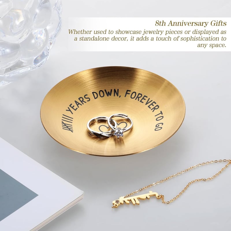 Bronze Ringhalter für Paare zum 8. Hochzeitstag, 10,2 cm