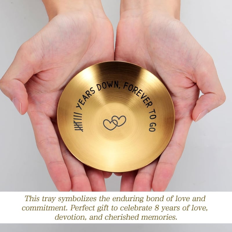 Bronze Ringhalter für Paare zum 8. Hochzeitstag, 10,2 cm
