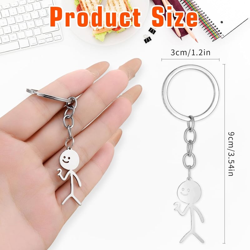Partner Schlüsselanhänger Set aus Edelstahl – Herz-Finger Geschenk für Paare