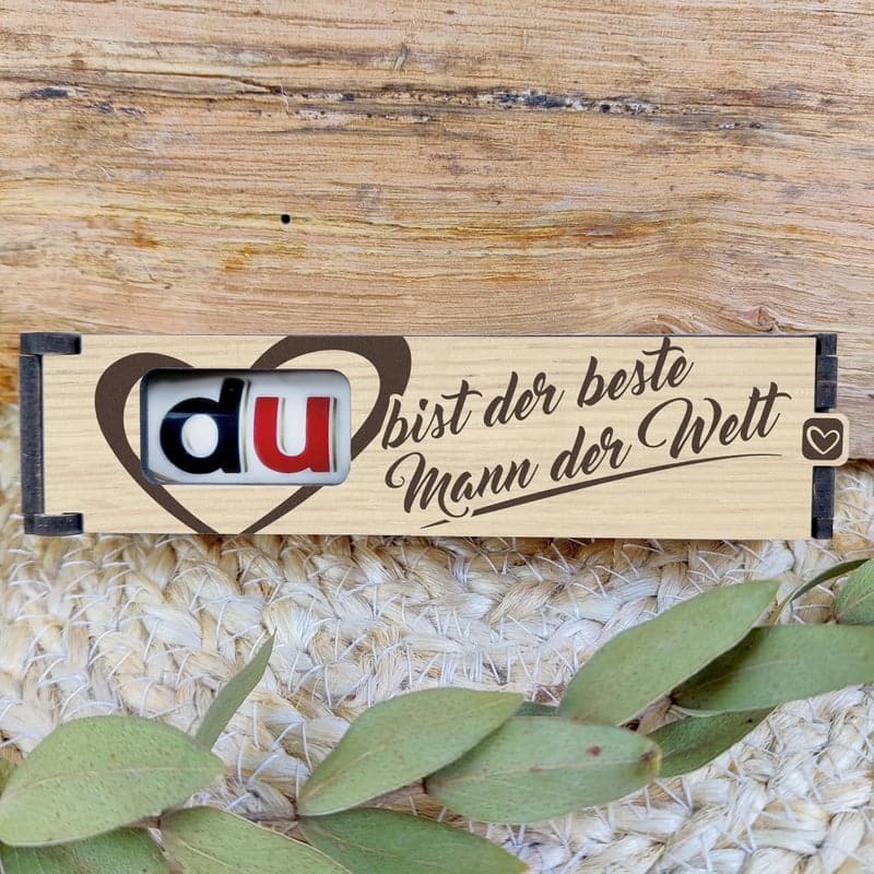 Du bist der beste Mann - Schokoriegel Geschenkbox mit Duplo