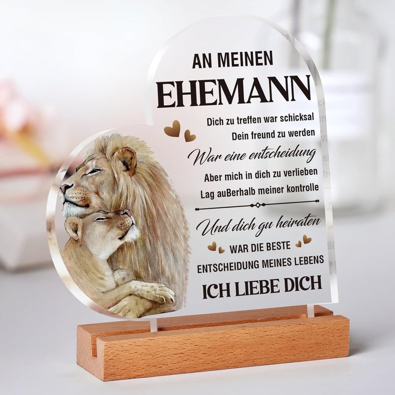 Jahrestagsgeschenk: Acryldekoration für Männer