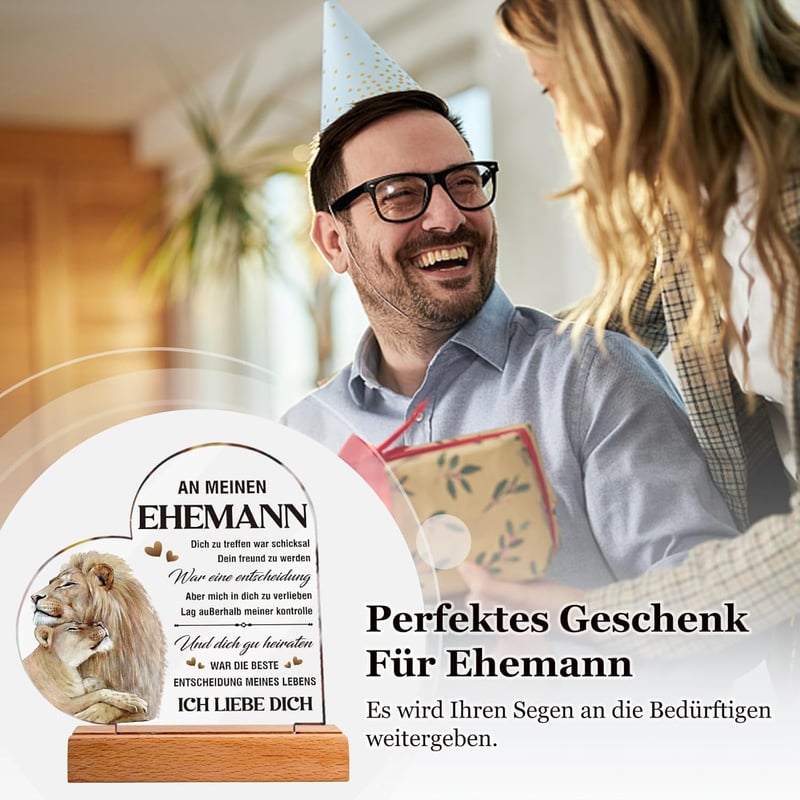 Jahrestagsgeschenk: Acryldekoration für Männer