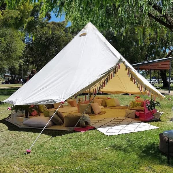 Wasserdichtes Baumwoll-Tipi-Zelt für Familien-Campinggruppen 3-6M
