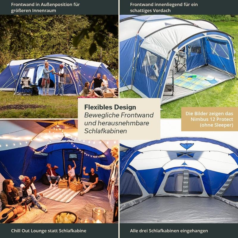 Skandika Nimbus Familienzelt für 12 Personen mit Sleeper Technologie, wasserdicht