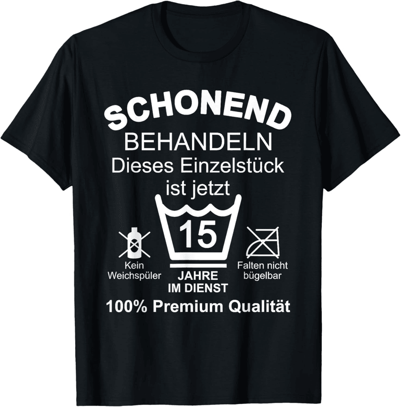 15 Jahre Dienstjubiläum T-Shirt für Mitarbeiter