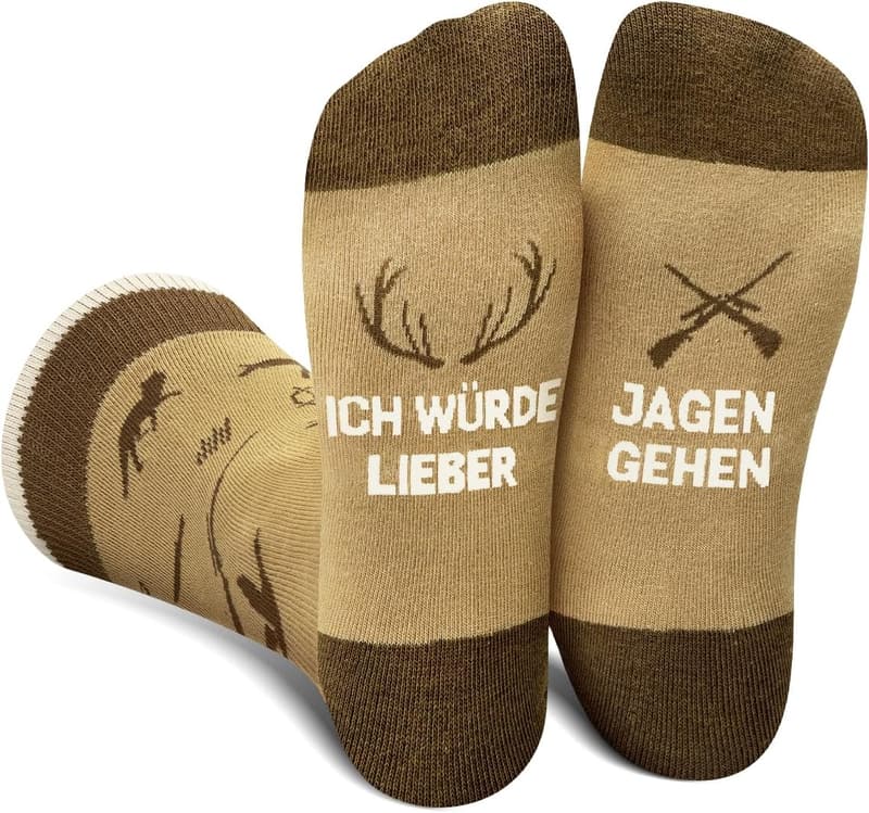 Lustige Socken für Männer - I'D RATHER BE - Bunte Geschenkidee