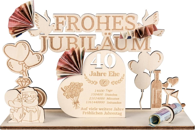 Rubinhochzeit Geschenk – Deko für den 40. Hochzeitstag