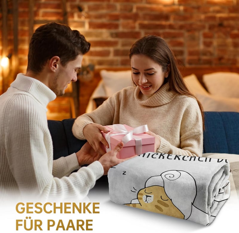 Personalisierte Decke für Frauen – Jahrestagsgeschenk in Grau (62x52 Zoll)