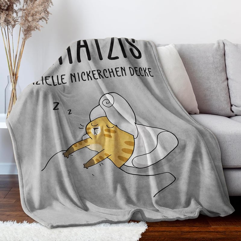 Personalisierte Decke für Frauen – Jahrestagsgeschenk in Grau (62x52 Zoll)