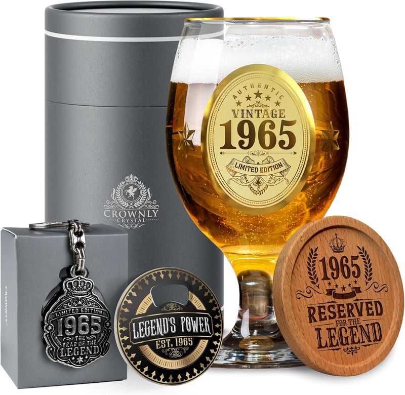 Personalisierte Bierglas mit Gravur zum 60. Geburtstag für Männer