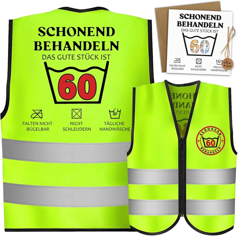 Geschenk zum 60. Geburtstag für Männer – Weste mit Geldgeschenk