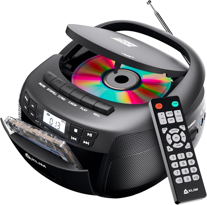 Kompakter CD-Player mit Kassette, Radio und Bluetooth-Funktion