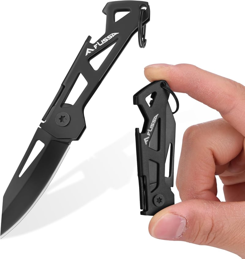 FLISSA Mini Taschenmesser 47mm mit Flaschenöffner, EDC-Werkzeug