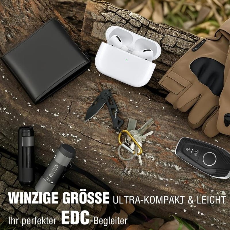 FLISSA Mini Taschenmesser 47mm mit Flaschenöffner, EDC-Werkzeug