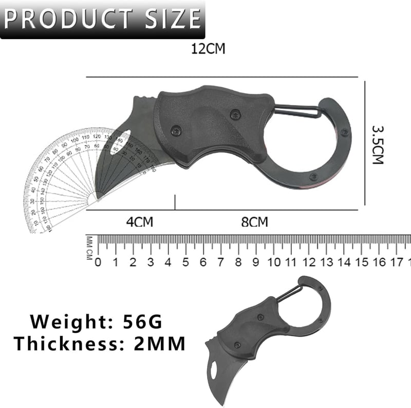 EDC Karabiner Schlüsselanhänger mit Messer und Flaschenöffner für Outdoor