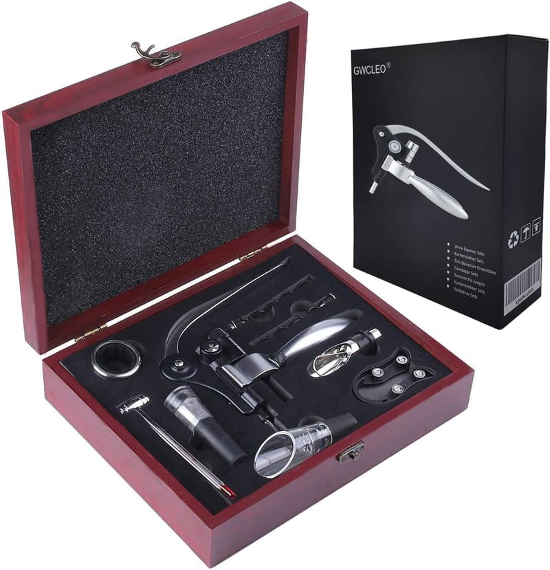 Luxus Sommelier Set mit Korkenzieher und Geschenkbox für Weinliebhaber