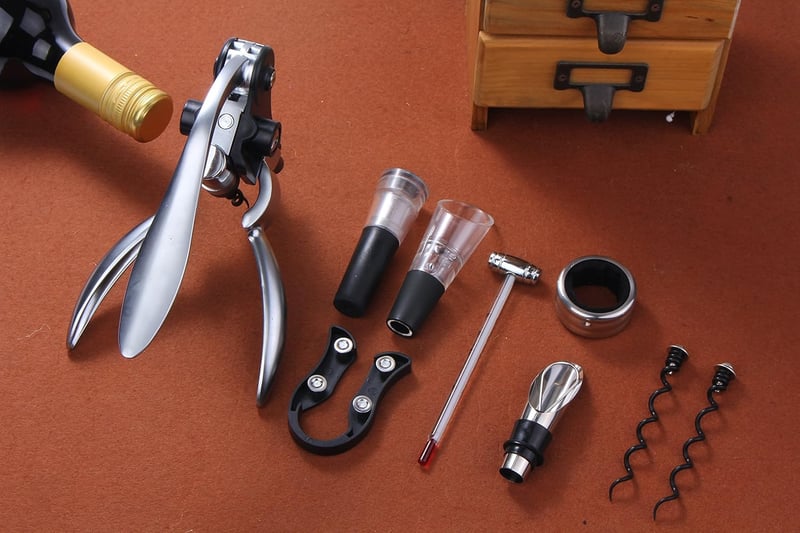 Luxus Sommelier Set mit Korkenzieher und Geschenkbox für Weinliebhaber