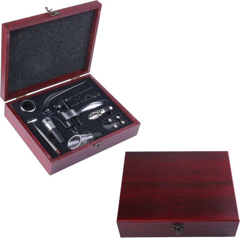 Luxus Sommelier Set mit Korkenzieher und Geschenkbox für Weinliebhaber