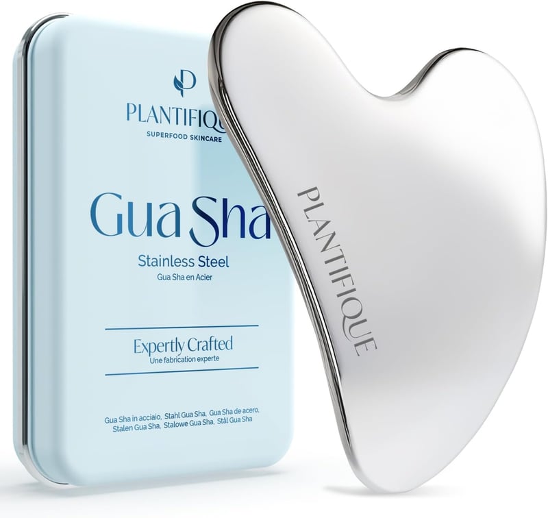 Edelstahl Gua Sha Gesichtsmassagegerät zur Kieferformung und Schwellungsreduktion