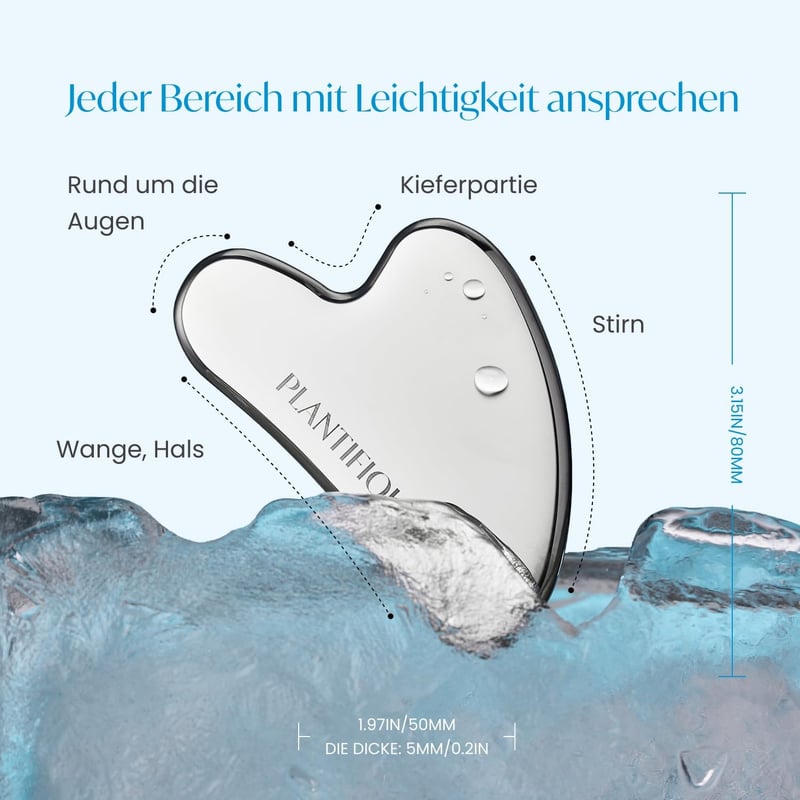 Edelstahl Gua Sha Gesichtsmassagegerät zur Kieferformung und Schwellungsreduktion