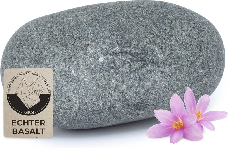 Großes Hot Stone Massagestein aus echtem Basalt für Wärme