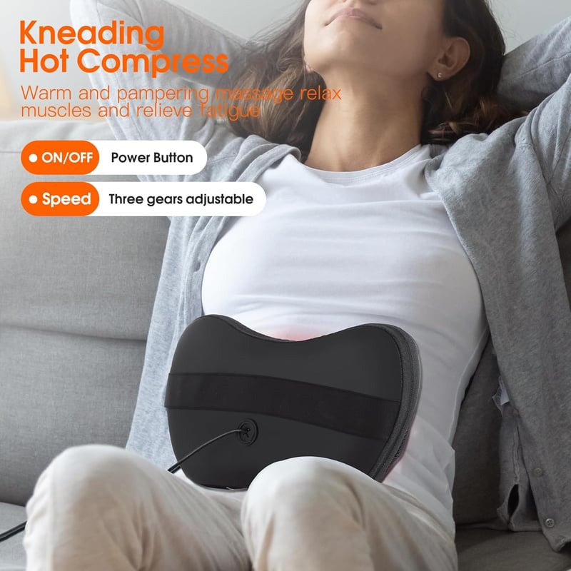 Shiatsu Nackenmassagegerät mit Wärme – 3D-Tiefenmassage für Zuhause