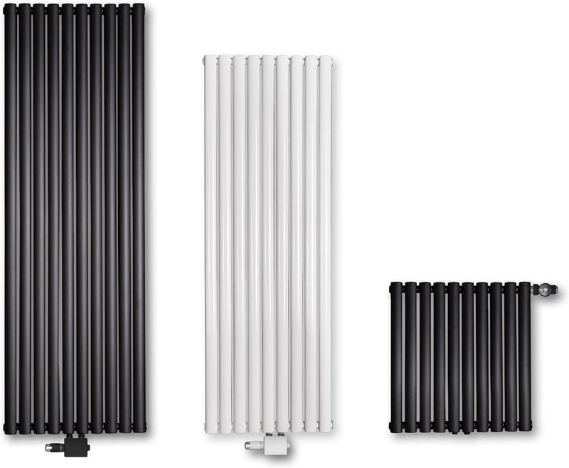 Flachheizkörper 60x60 cm, 435W, einlagig, Weiß, quadratisch