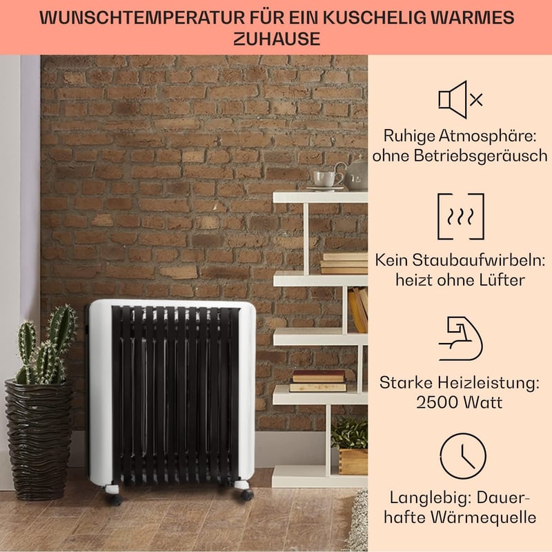 Klarstein Thermaxx 2500 Ölradiator mit LED-Display und 24h-Timer