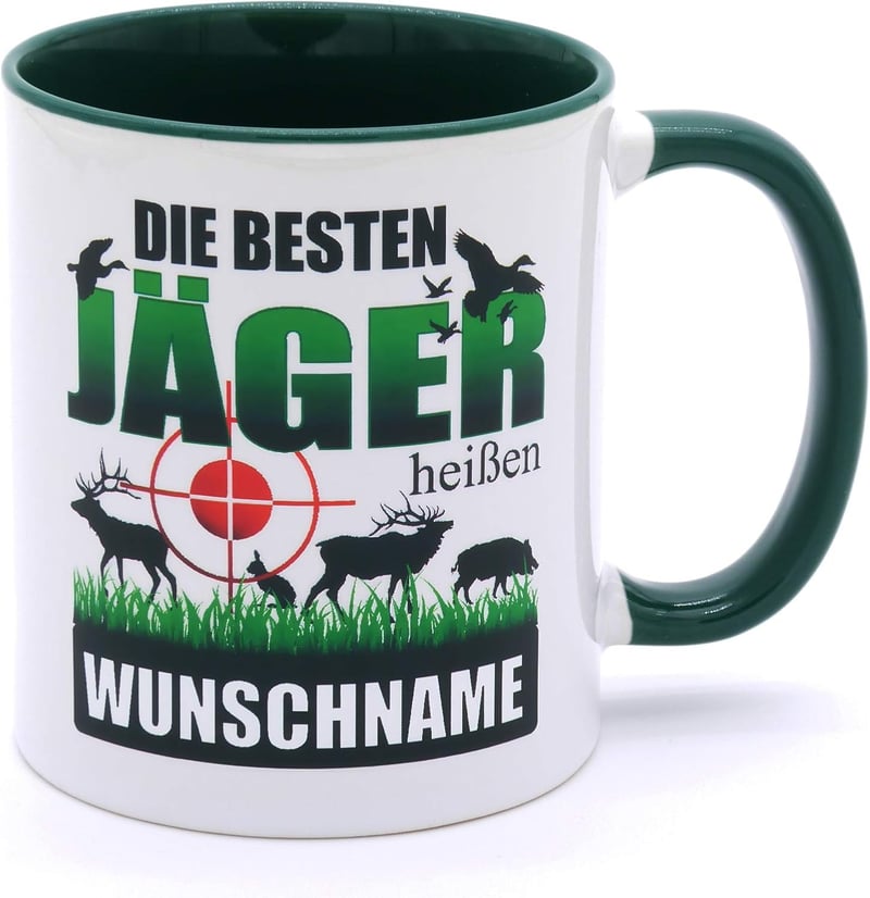 Personalisierte Tasse für Jäger mit Spruch – Geschenkidee für Förster