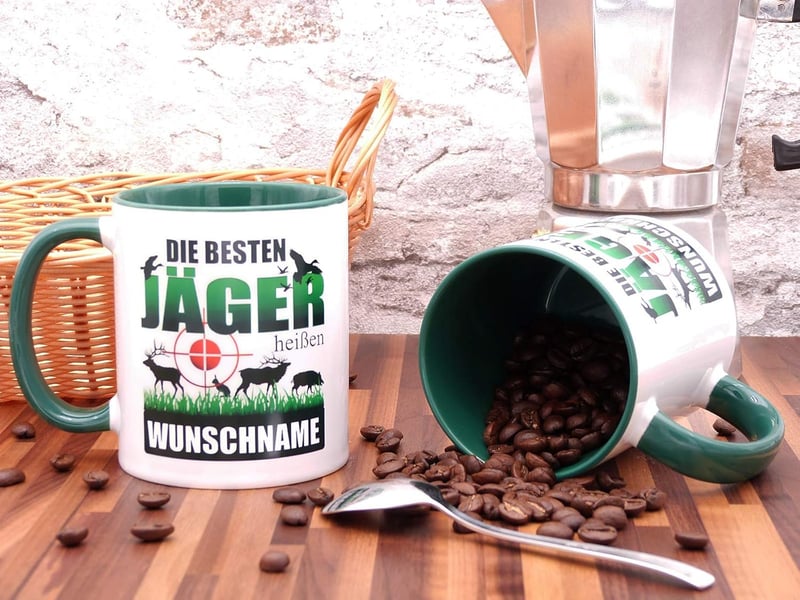 Personalisierte Tasse für Jäger mit Spruch – Geschenkidee für Förster