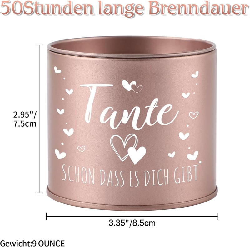 Duftkerze für die beste Tante – persönliches Geburtstagsgeschenk