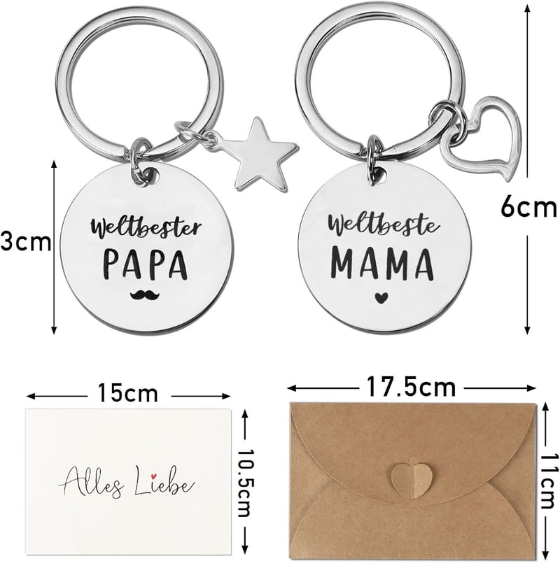 Schlüsselanhänger-Set für die besten Eltern – Geschenke für jeden Anlass