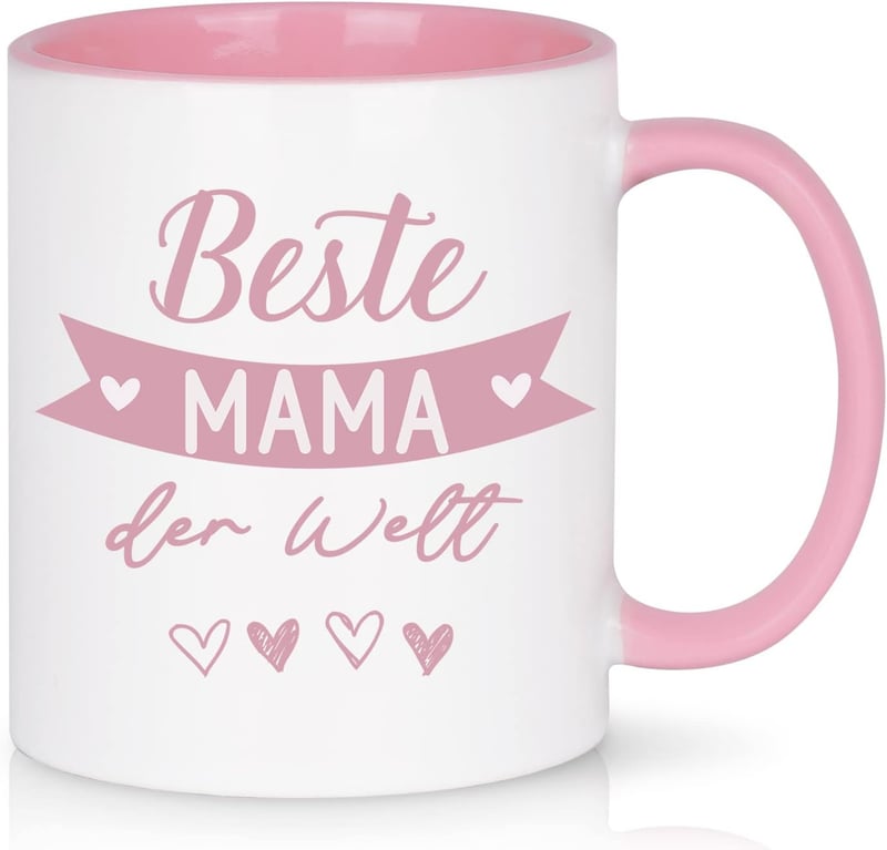 Muttertagsgeschenk: Rosa Kaffeetasse 