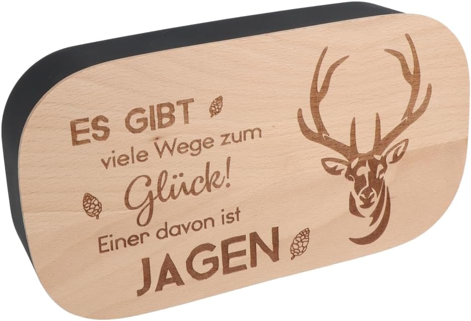 Gravierte Lunchbox mit Frühstücksbrettchen für Jäger