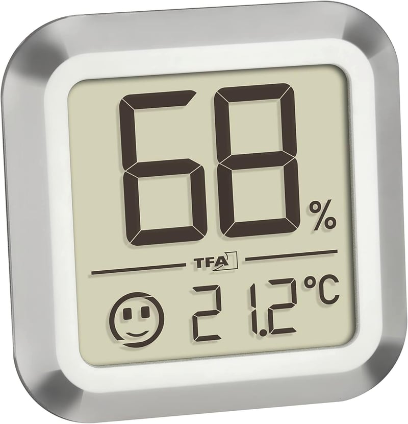 Digitales Zigarren-Hygrometer mit Smiley-Indikator für Humidor