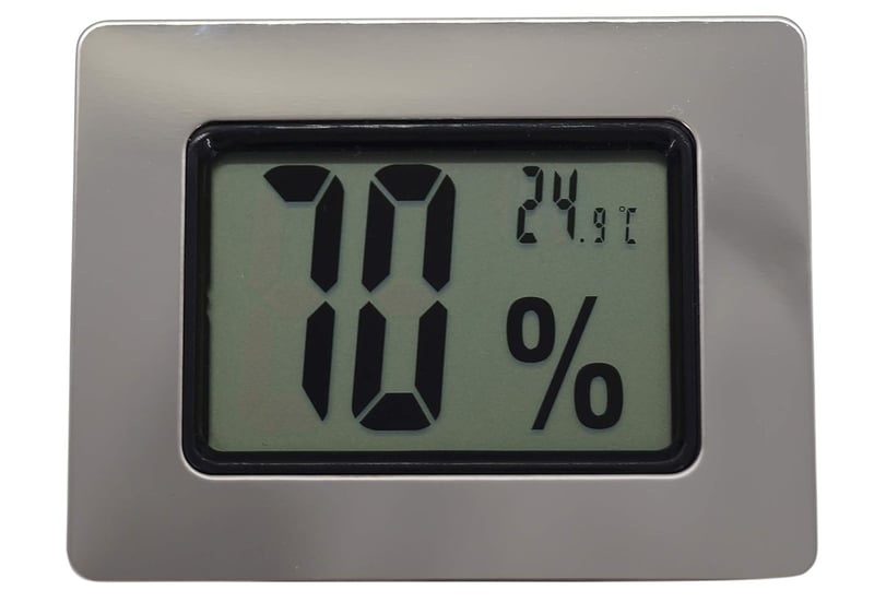 Digitales Hygrometer Q1 in Silber