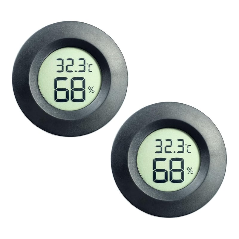 Digitales Thermometer-Hygrometer 2er Set für Innenräume, LCD-Display