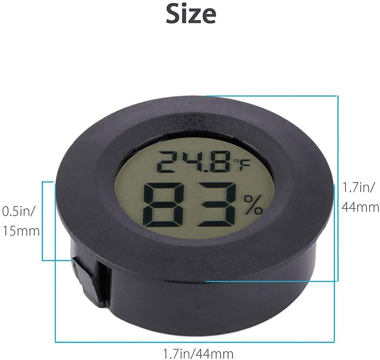 Digitales Thermometer-Hygrometer 2er Set für Innenräume, LCD-Display