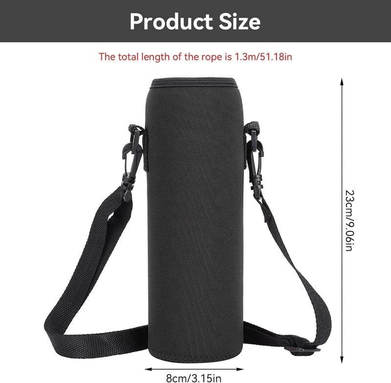 Neopren Wasserflasche Sling Bag für Outdoor, 1L isolierte Tragetasche