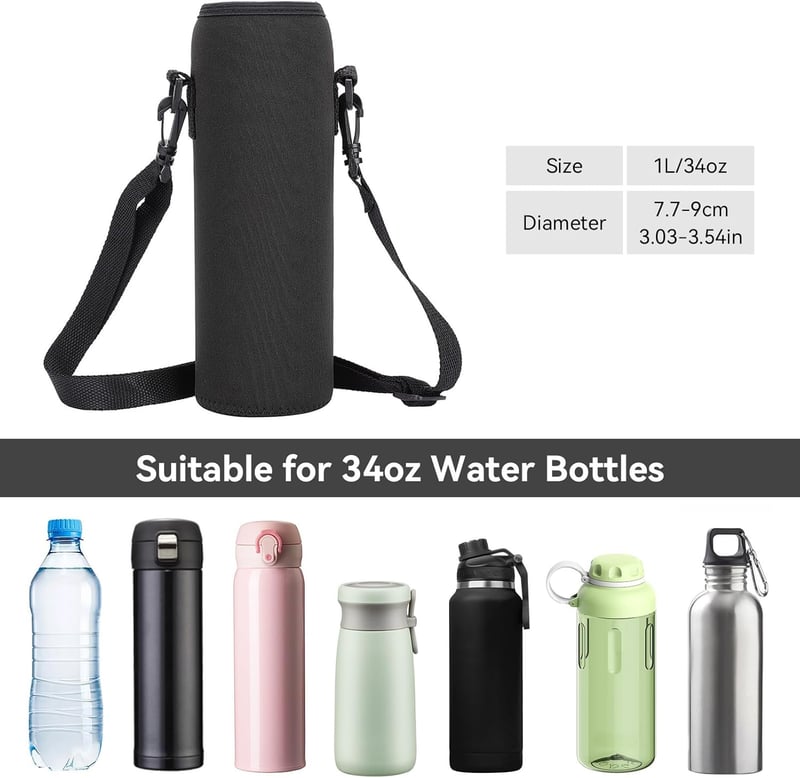 Neopren Wasserflasche Sling Bag für Outdoor, 1L isolierte Tragetasche