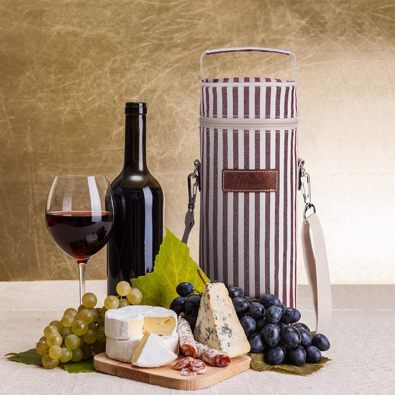 Isolierte Flaschentasche für Weinliebhaber - Tragbare Kühltasche