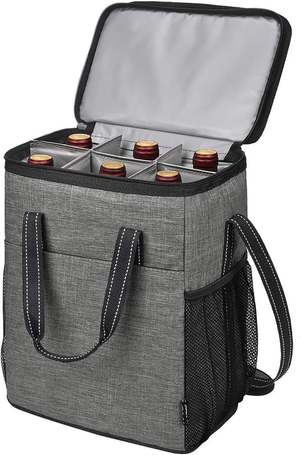 Kleine Kühltasche für Wein & Bier - Isoliert mit Schultergurt, ideal für Picknick