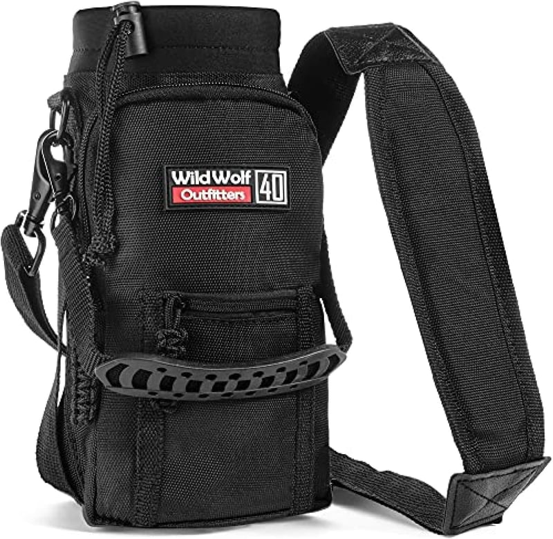 Molle Trinkflaschenhalter Rucksacktasche mit verstellbarem Gurt (Schwarz)
